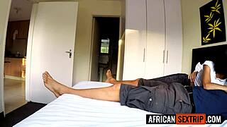 skinny ebony milf bent over drilled by american tourist cock