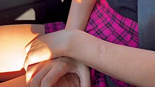 Picked Up Petite Skirt Hottie for Highway Ride