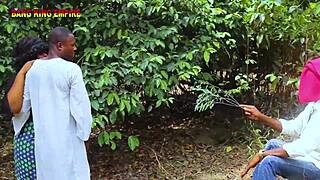 bbw kings wife takes two monster cocks deep in wild bush fuck!