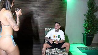 russian housewife edna samples piscineiro's monster cock up close?