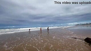 Watch This Busty Brazilian Nerd Get Anal Pounded Publicly On Copacabana Beach!