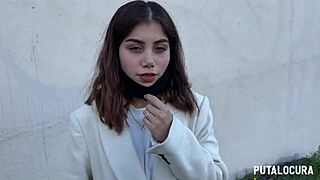 Hot latina marina gold caught sucking cock outdoors then fucked missionary