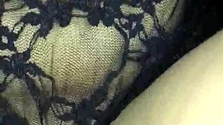 my girlfriend wears lingerie with buttplug as i fuck her ass and pussy till cum explosion