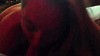 blonde girlfriend slurps and deepthroats friend's cock hungrily