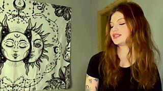 Stepdad's yummy cumshot deepthroat swallow close-up pov redhead homemade handjob.