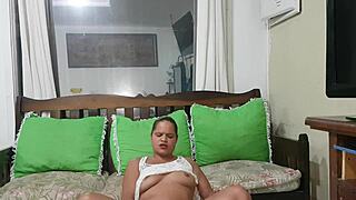 Big Ass Latina Masturbates to Real Fetish Cumshot Explosion