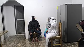 Arab couple flirts with pastor then bends over for dirty doggystyle consummation