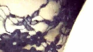 my girlfriend wears lingerie with buttplug as i fuck her ass and pussy till cum explosion