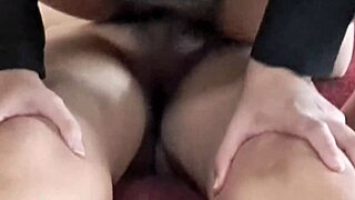 thai girl big chubby babe rides small cock cowgirl creampie squirt homemade bedroom