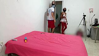 my stepsis brings this sexy indian beauty for lingerie dance but my cock stays soft from excitement