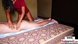 Skinny Thai Massage Teen Tuk Rides Voluptuous Big White Cock Hard