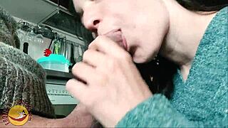 waking up to valentines blowjob and cum swallow from cute homemade babe