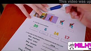 Bella Profesora Gives Oral Exam To Student In School