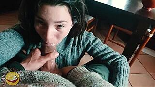 waking up to valentines blowjob and cum swallow from cute homemade babe