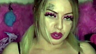 eleina's dirty goth lessons tease with lingerie and small tits