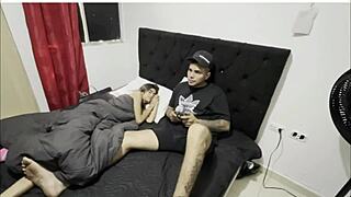 Wakes up to horny hermanastra craving morning milk with dirty talk and spitting