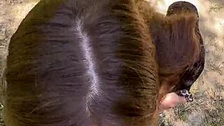 Pov Petite Romanian Nadia Noja Gags on Monster Cock Hiking Trail