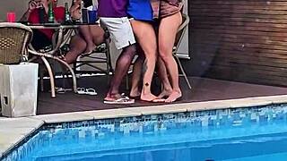 Hubby Films Hung Stud Fucking Wife and Friend Deep