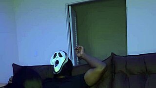 Asian babe reenacts classic Hollywood scene slurping huge black cock outdoors