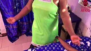 big ass african stepmom greets stepson naked hard then rides his cock in wet pussy doggystyle