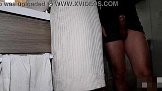 Kitchen Creampie Threesome! Shaved Japanese Milf Mai Loves Raw Cum Loads