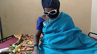 Leena spreads hairy pussy wide for brutal pounding