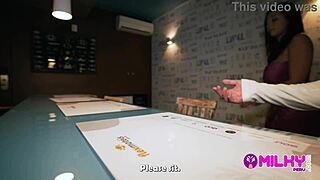 horny brazilian big ass pays with pussy on sofa