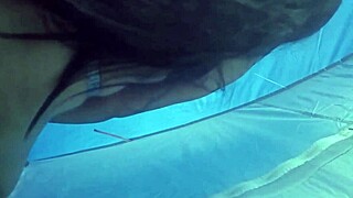 guy rips clothes fucks goth latina hermanastra pussy in camping tent dripping cum