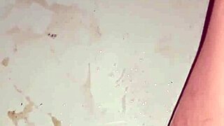 Asian amateur bathes nude in pool showing barefoot toes for intense feet fetish POV