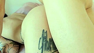 I pound her juicy shaved pussy doggy while she works computer nearby