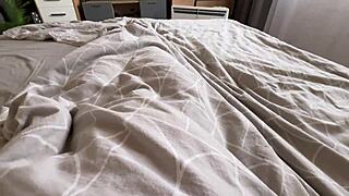 Raw morning fingering session creamy pussy before college