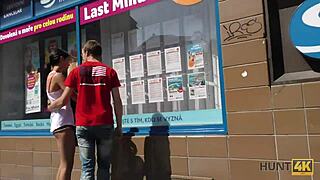 heartbroken watching my nerdy girlfriend fingered fucked by muscle stud