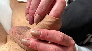 Foreskin Tease Handjob Lick Spit Cum Play With Milf