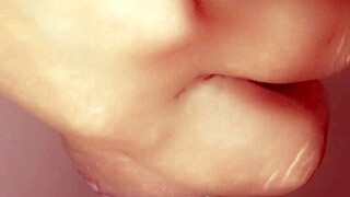 Wife gulps huge cum load mouth overflowing