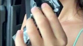 cute teen walks store panty-free then takes outdoor creampie doggystyle