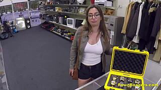 busty french babe takes huge american cock deep