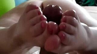 joan day's big ass teases casual foot play session