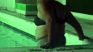 i lure hotel pool milf mommy to room for rough doggystyle creampie and squirt