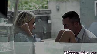 inked euro babe trembles with pleasure getting banged hard from behind