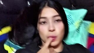 Busty Latina Caught Stepsis Boyfriend Cam