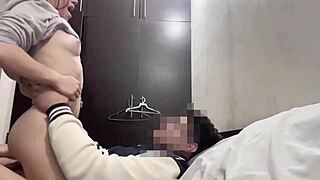 Horny Skinny 18-Year-Old Roommate Rides Monster Cock Doggystyle Passionately