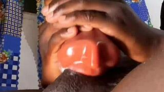 bbc makes me cum hard while pounding this massive sex toy