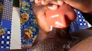 bbc makes me cum hard while pounding this massive sex toy