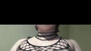 whoa check this chubby slut's huge naturals bouncing in sheer bra 💦🍒