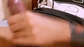 masseuse jerks massive cock in winter homemade solo blast!