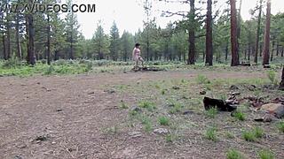 naked muscular guy flashes see-through at campground entrance simscristian05