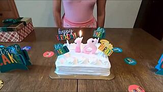 Thrilled teen heart races deepthroating stepdaddy on her 18th birthday