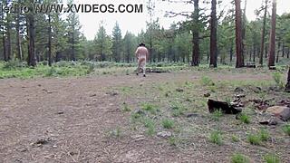 naked muscular guy flashes see-through at campground entrance simscristian05