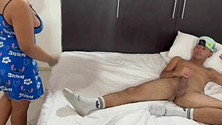 hubby caught jerking to my panties now i make him lick pussy while i cum