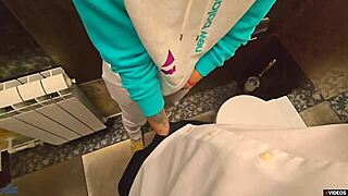 Teacher sneaks cum into panties during school toilet back to school thrill